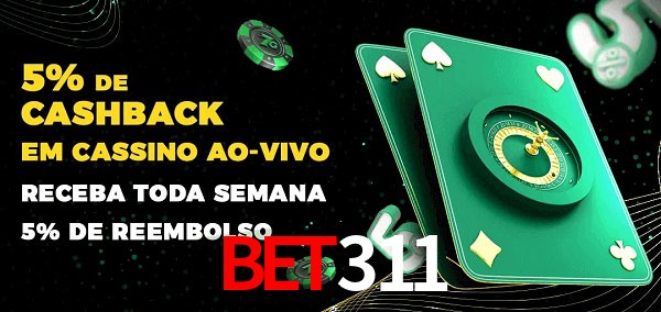 Promoções do cassino ao Vivo bet311